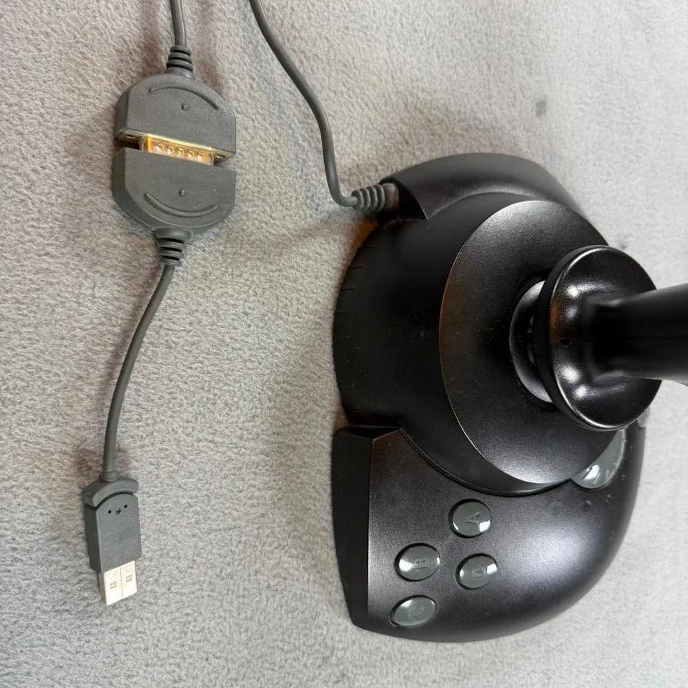 Microsoft SideWinder Precision Pro Flight Joystick USB Adapter X03-57540 Tested